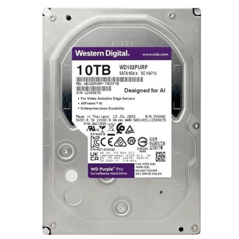 HDD GUV 10TB WD Purple SATA 6Gb/s 512MB DV 7x24 WD102PURP