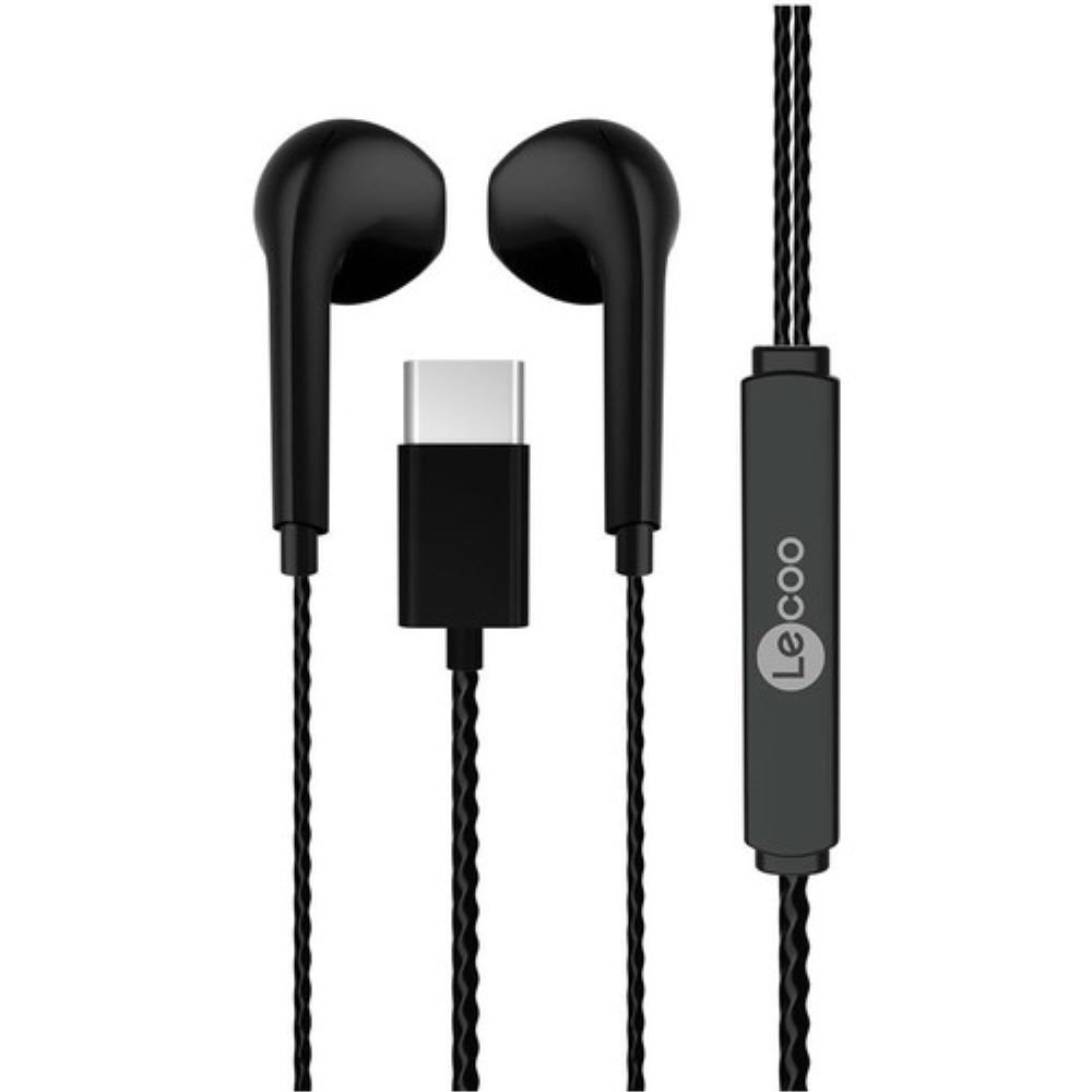 KULAKLIK LECOO EH104C-BK SİYAH TYPE-C KULAK İÇİ KABLOLU KULAK İÇİ MİKFORONLU