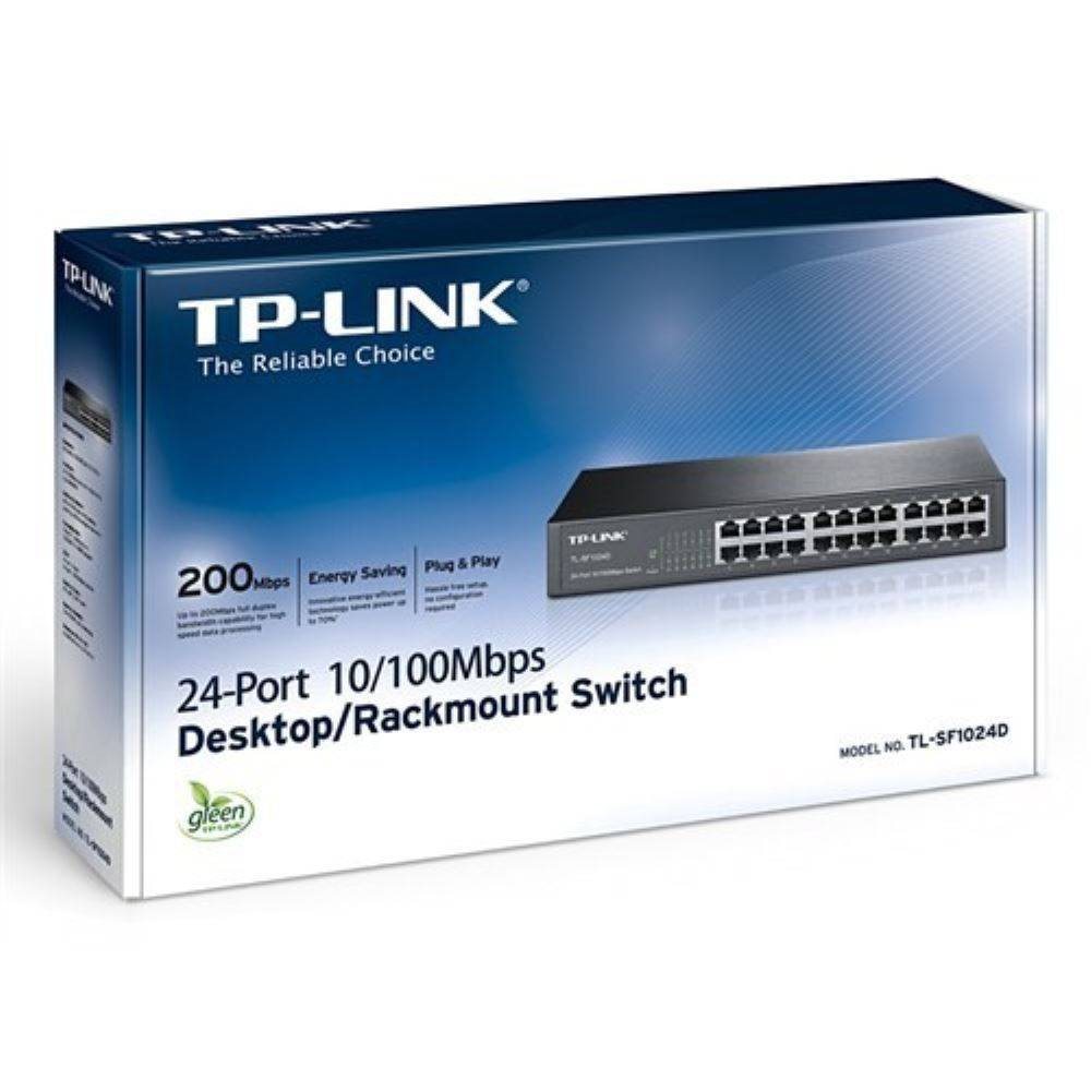 SWITCH TP-LINK TL-SF1024D 24 PORT 10/100 METAL
