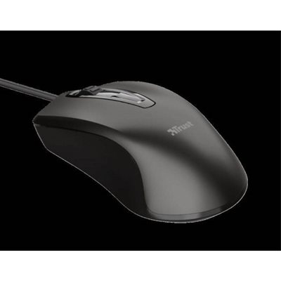 MOUSE TRUST CARVE USB KABLOLU SİYAH MOUSE 23733