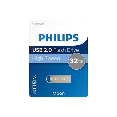 MEM 32GB Philips USB 2.0 Moon Klasik Gümüş FM32FD160B/00