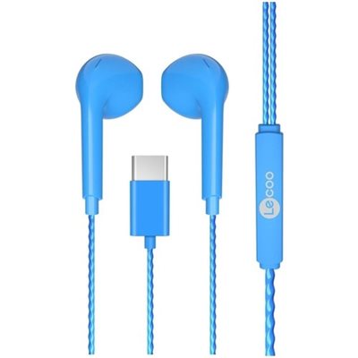 KULAKLIK LECOO EH104C-BL MAVİ TYPE-C KULAK İÇİ KABLOLU KULAK İÇİ MİKFORONLU