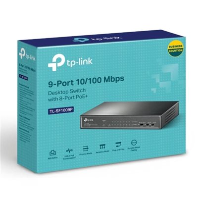 SWITCH TP-LINK TL-SF1009P 9-PORT 10/100 MBPS DESKTOP SWITCH WITH 8-PORT POE