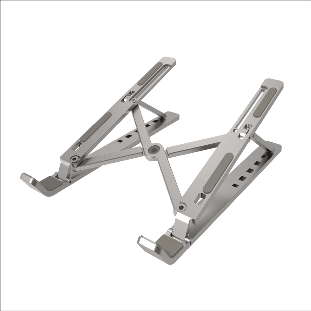 ENKADO EKD-NT20, 10"-18" Notebook Standı, Taşınabilir, Katlanır, 7 Kademeli Ayarlanabilir Yükseklik, Alüminyum (Gümüş)