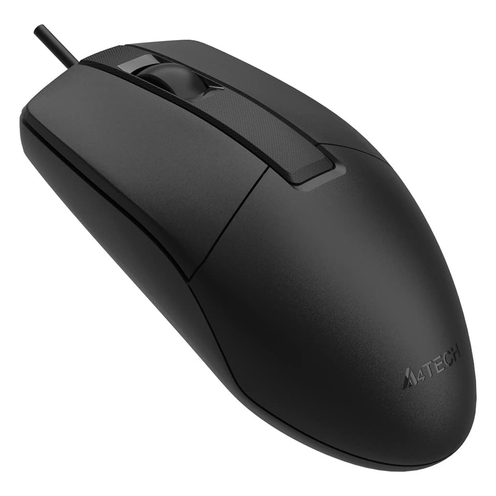 A4 TECH OP-330S, Siyah, Silent, V-Track, 1200dpi, 3 Buton, Usb Kablolu, Optik Mouse