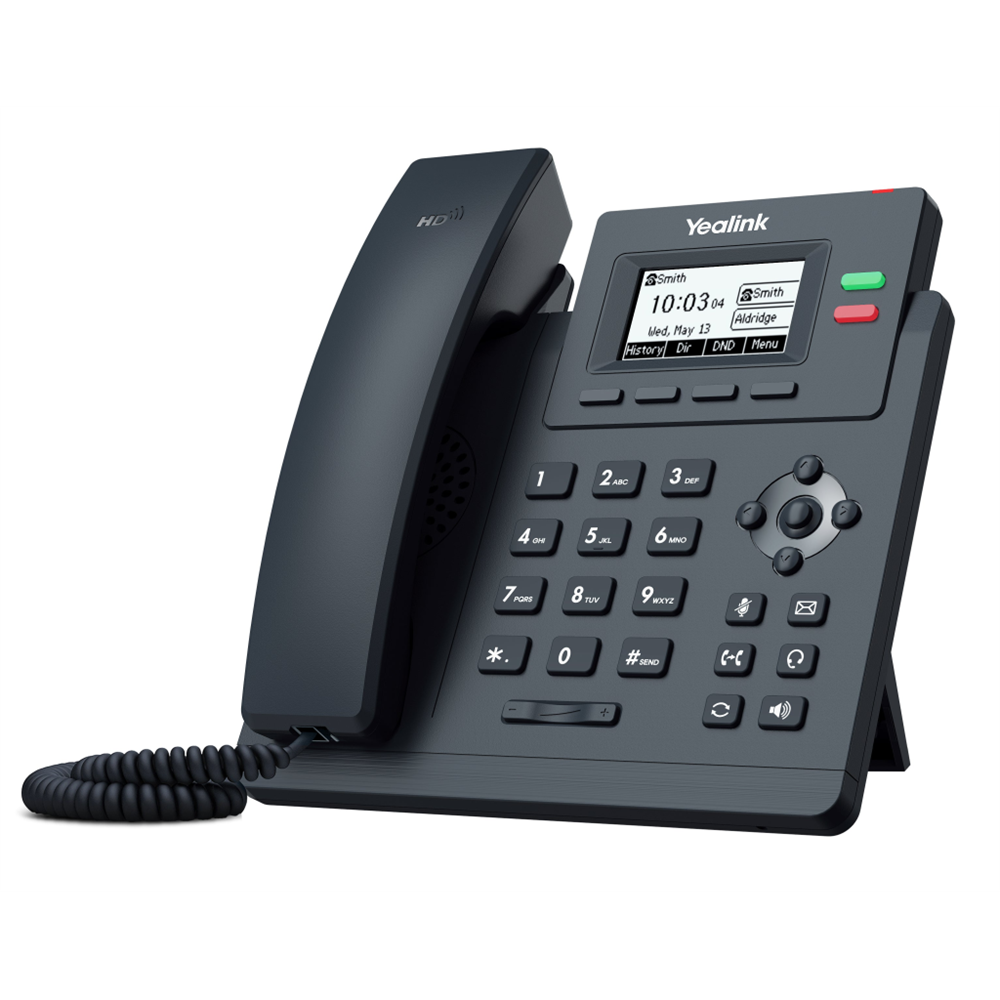 YEALINK SIP-T31P, Masaüstü, Kablolu IP TELEFON, Siyah, 2.3" Siyah Beyaz Ekran, 2xMegabit Ethernet Portu, PoE Destekli