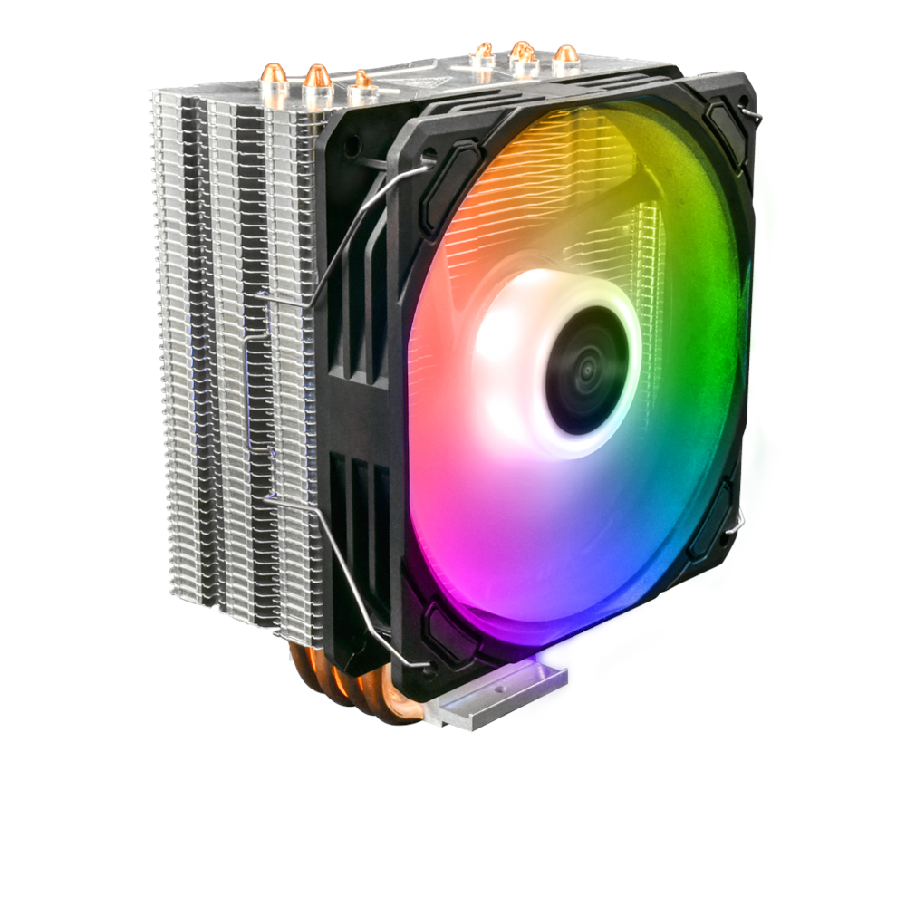 GAMDIAS BOREAS E1-410, ARGB, 120mm, CPU  Kule Tipi Hava Soğutma, Doğrudan Temas Teknolojisine Sahip 4 adet Gelişmiş Bakır Isı Borusu (AMD AM4-AM5 ve INTEL Tüm işlemciler ile uyumlu)