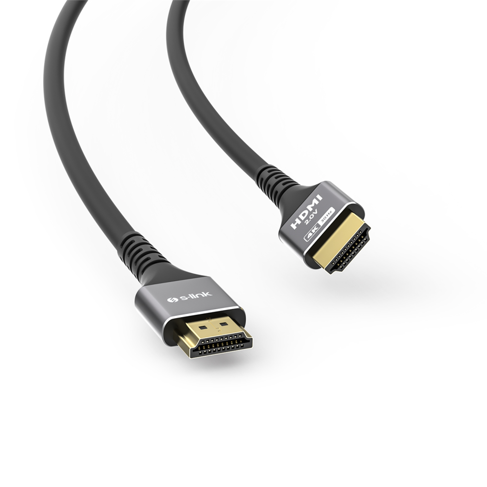 S-LINK SLX-HD4K20, 4K UHD, HDMI v2.0, 20mt. 30Hz. Metal Uçlu, Kablo