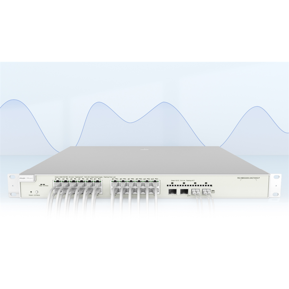 RUIJIE REYEE RG-NBS3100-24GT4SFP-V2, 24 Port, GigaBit, 4Port SFP, L2 Yönetilebilir,  Metal Kasa, Rack Mount, Switch
