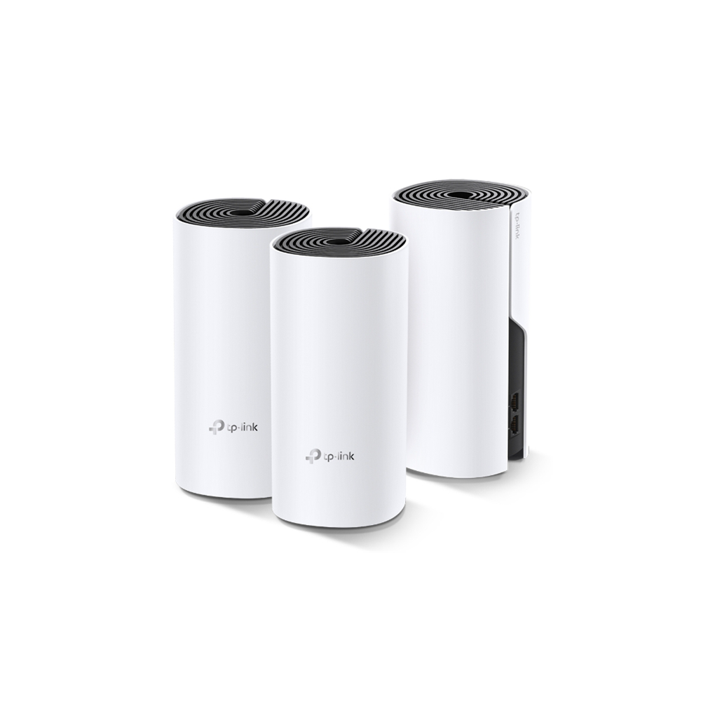 TP-LINK DECO-E4, AC1200, Üçlü Mesh, 1200Mbps, Dual Band, 2Port Megabit Lan, 370m2 Çekim Alanı, Router, Geniş Alan İnternet Ağı Sağlayıcısı