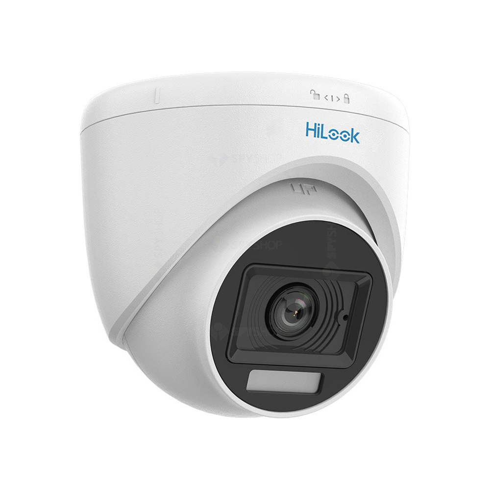 HILOOK THC-T129-LPS, 2Mpix, 2.8mm Lens, 20Mt Gece Görüşü, Color Vu, Dahili Mikrofon, Dome Kamera