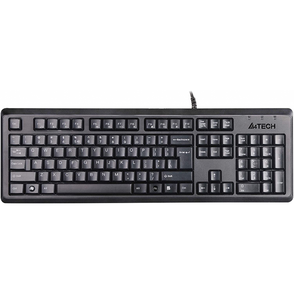 A4 TECH KR-92, Siyah, USB Kablolu, Türkçe Q, Multimedya, Klavye