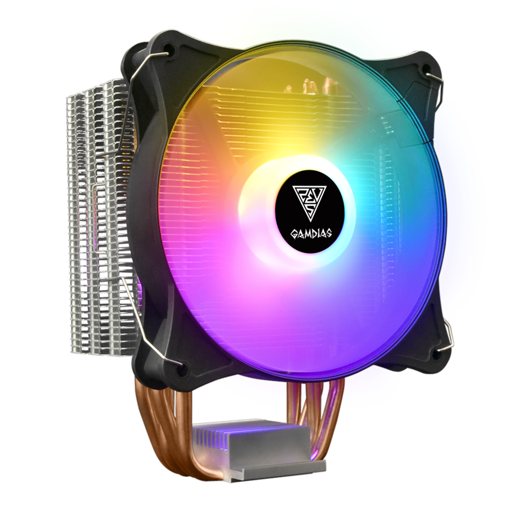 GAMDIAS BOREAS E1-410 Lite, ARGB, 120mm, CPU  Kule Tipi Hava Soğutma, Doğrudan Temas Teknolojisine Sahip 4 adet Gelişmiş Bakır Isı Borusu (AMD AM4 ve INTEL Tüm işlemciler ile uyumlu)