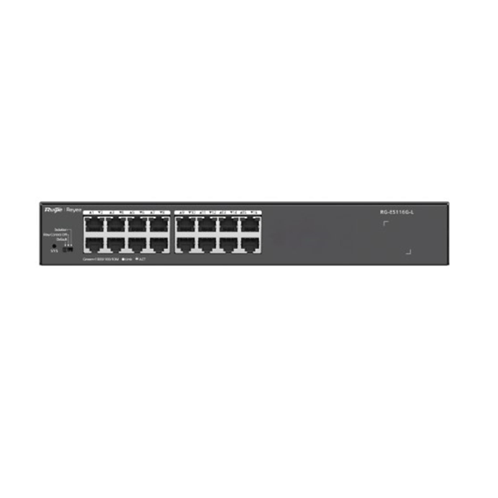 RUIJIE REYEE RG-ES116G-L 16Port GigaBit Switch  Metal Kasa