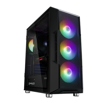 ZALMAN I3 NEO BLACK, MegaMax, 700W 80+, Mesh Panel, Tempered Glass, 4x120mm RGB Fan, ATX GAMING KASA