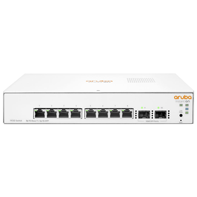 HP Aruba Instant On, JL680A, 1930-8G, 8Port, GigaBit, 2 Port Gigabit SFP, Yönetilebilir, Rack Mount Switch