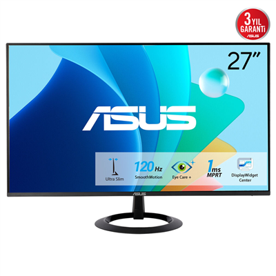 ASUS VZ279HG 27" 1ms, 120Hz, Full HD, HDMI, VGA, IPS LED, Çerçevesiz Tasarım, Düşük Mavi Işık, FreeSync GAMING Monitör