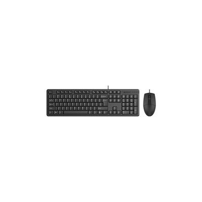 A4 TECH KR-3330S, Siyah, USB Kablolu, Türkçe Q, Multimedya, Klavye Mouse Set