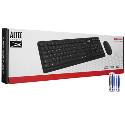 Altec Lansing ALBC6314, Siyah, 2.4Ghz Kablosuz, Türkçe Q, Klavye Mouse Set