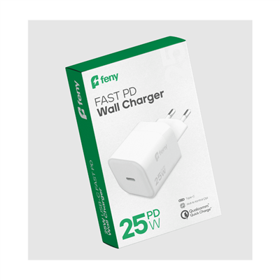 FENY FN-C25, 25W, Type-C, Akıllı Isı Kontrol Chip, Qualcomm Quick Charge 3.0, ŞARJ Adaptörü