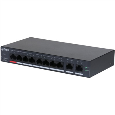 DAHUA CS4010-8ET-110, 8 Port, Megabit, PoE 110W, 2 Port Uplink, Cloud Yönetilebilir, Switch