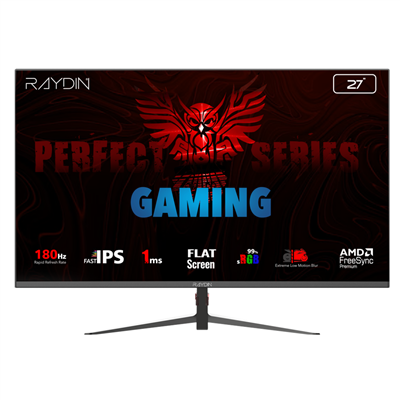 RAYDIN MM27DFI-180HZ, 27", 1ms, 180Hz, Full HD, 300 nits, HDMI, DP, IPS LED, Flat, Frameless, FreeSync Gaming Monitör
