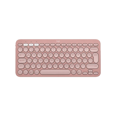 LOGITECH K380S, Pebble Keys 2,  Rose, 920-011861, Bluetooth, Türkçe, Q, Multimedya, Mini Klavye
