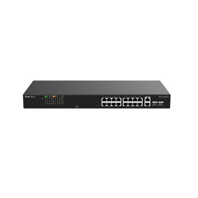 RUIJIE REYEE RG-ES118FGS-LP  18 Port, 16 Port  Megabit PoE, 120W, 2 Port Gigabit  COMBO,  Switch  Metal Kasa