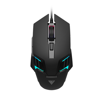 GAMDIAS AURA GS4, Çok Renkli Aydınlatma,  USB Kablolu, 6 Programlanabilir Buton, Gaming Mouse, 3.600 DPI, Siyah