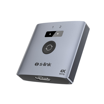 S-LINK SL-LU602, 2xHDMI, 4K, 60Hz, Monitör Çoklayıcı (1PC-2Monitör veya 2PC- 1Monitör) Çift Yönlü Switch