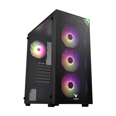 VENTO VG4200S, 750W, 80 Plus, Siyah, Temperli Cam, RGB, ATX, Tower, GAMING KASA