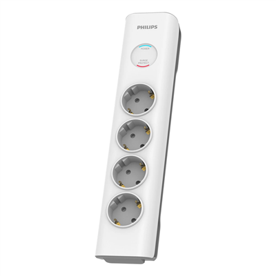 PHILIPS SPN7040WA/62, 4 Soket, Akım Korumalı Priz, 600 Joules, 2Mt Örgülü Kablo, (Beyaz)