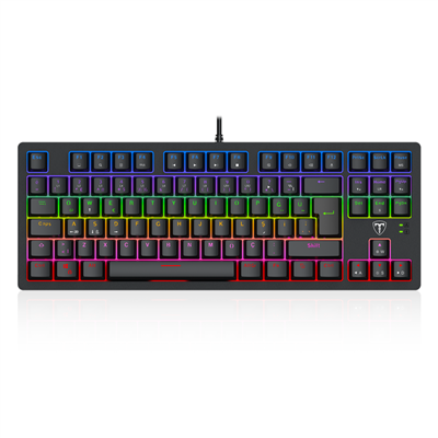 T-DAGGER BALI, T-TGK311-BL, USB Kablolu, Türkçe Q,  Rainbow Backlight, Blue Mekanik Switch, 87 Tuşlu, Gaming Klavye