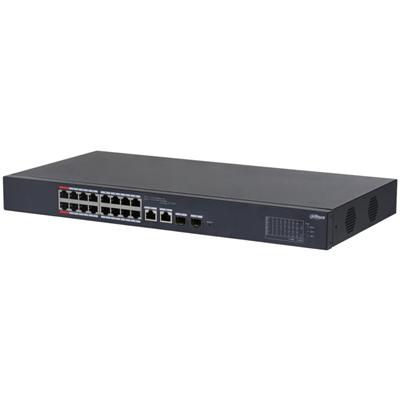 DAHUA CS4218-16ET-135, 16Port, Megabit, PoE 135W, 2 Port SFP Gigabit Combo, Cloud Yönetilebilir, Switch