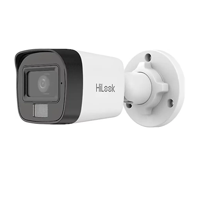 HILOOK IPC-B140HA-LUFC, 4Mpix, 2,8mm Lens, H265+, Dual Light, 20Mt Gece Görüşü, Dahili Mikrofon, IP67, PoE, Bullet, IP Kamera
