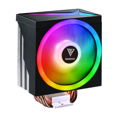 GAMDIAS BOREAS M1-610, LED Lights, 120mm, CPU  Kule Tipi Hava Soğutma, Doğrudan Temas Teknolojisine Sahip 6 adet Gelişmiş Bakır Isı Borusu (AMD AM4-AM5 ve INTEL Tüm işlemciler ile uyumlu)