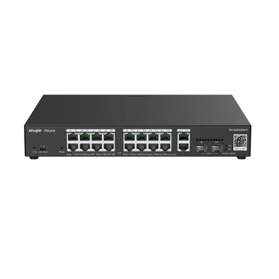 RUIJIE REYEE RG-ES220GS-LP 20Port, 16 Port Gigabit PoE, 130W, 2 Port Gigabit Uplink, 2 Port SFP,  Colud Yönetilebilir Switch  Metal Kasa