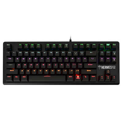 GAMDIAS HERMES-E2, USB Kablolu, İngilizce,  Rainbow Backlight, Blue Mekanik Switch, Gaming Klavye