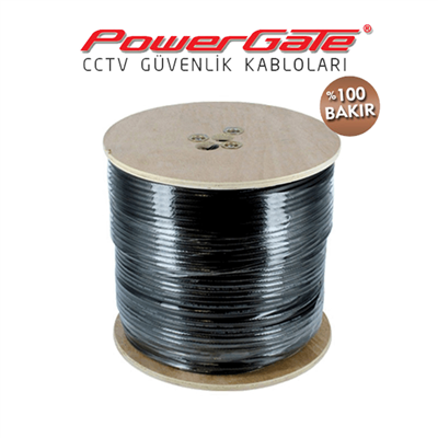 PowerGate OUT 250mt, 2+1 (2x0,50+0,33) %100Bakır, DIŞ ORTAM, CCTV Güvenlik Kablosu