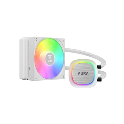 GAMDIAS AURA GL120 V2 WH, White Edition, 120mm,  RGB, 1 Fanlı, CPU Sıvı Soğutma