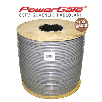 PowerGate PRO 500mt, 2+1 (2x0,50+0,33) %100Bakır, CCTV Güvenlik Kablosu