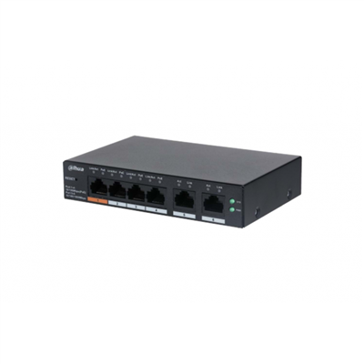DAHUA CS4006-4ET-60, 4 Port, Megabit, PoE 60W, 2 Port Uplink, Cloud Yönetilebilir, Switch