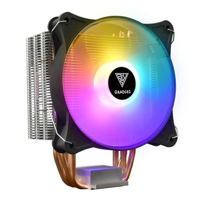 GAMDIAS BOREAS E1-410 Lite, ARGB, 120mm, CPU  Kule Tipi Hava Soğutma, Doğrudan Temas Teknolojisine Sahip 4 adet Gelişmiş Bakır Isı Borusu (AMD AM4 ve INTEL Tüm işlemciler ile uyumlu)