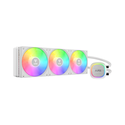 GAMDIAS AURA GL360 V2 WH, White Edition, 360mm,  RGB, 3 Fanlı, CPU Sıvı Soğutma