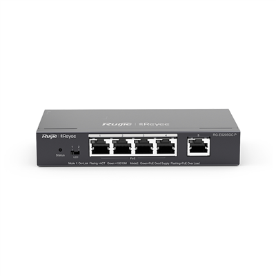 RUIJIE REYEE RG-ES205GC-P  5 Port GigaBit ,4X PoE  54W RUIJIE Colud Yönetilebilir Switch  Metal Kasa