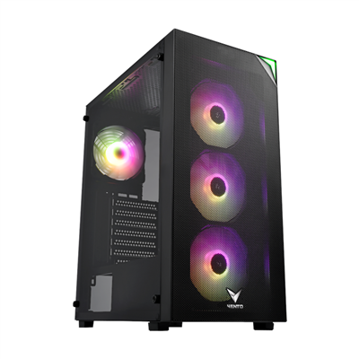 VENTO VG3400S, 750W, 80 Plus, Siyah, Temperli Cam, RGB, ATX, Tower, GAMING KASA