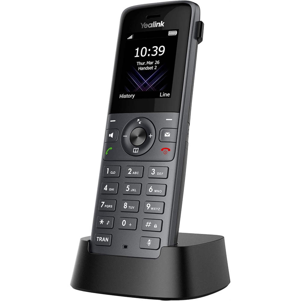 YEALINK W78H, Dect, Kablosuz IP TELEFON, Siyah, 2.4" Renkli Ekran, 30 Saat Konuşma, 400 Saat Bekleme, Bluetooth kablosuz kulaklık desteği