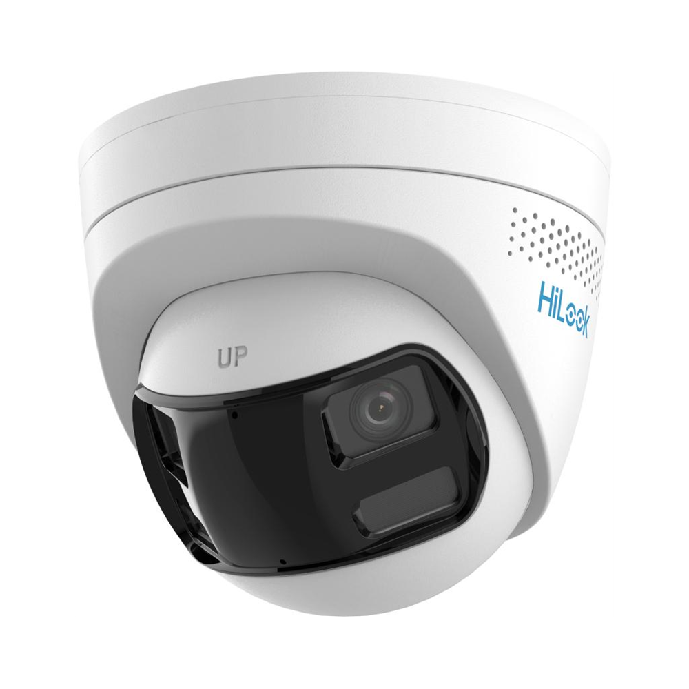 HILOOK IPC-T269HAD-LUF/SL, 6Mpix,2,8mm Dual  Lens, H265+, Dual Light, 30Mt Gece Görüşü, Dahili Mikrofon, PoE, IP67, Dome, IP Kamera