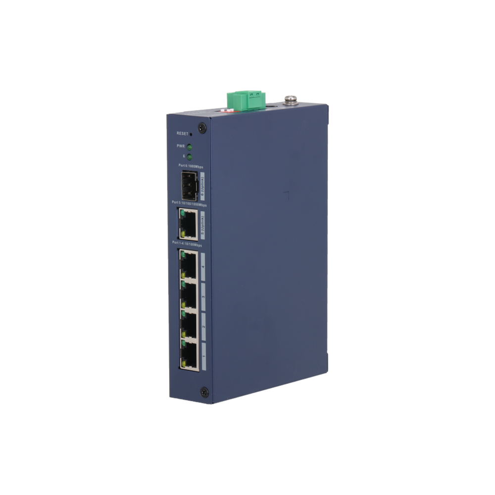 DAHUA CHS4106-4ET, 4 Port, Megabit,  1 Port Gigabit Uplink, 1 Port Gigabit SFP, Cloud Yönetilebilir, Switch