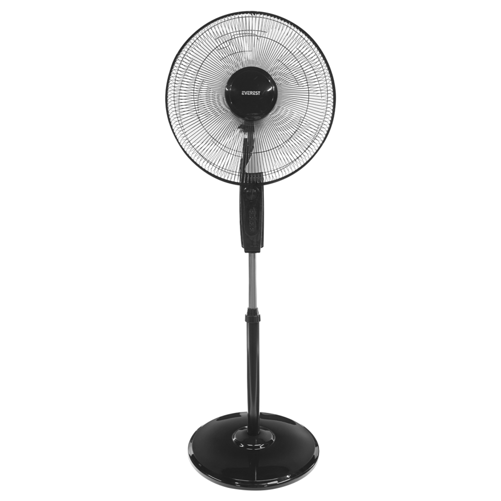 EVEREST FAN11, SİYAH, CoolAir, 3 Kademeli Hız, 16" Kanat, 45W, Otomatik Salınım, Yükseklik Ayarlı, AC220, Vantilatör